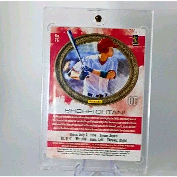 Shohei Ohtani [Facing Right Red Frame] #76 Prices | 2018  Shohei Ohtani RC #76 Diamond Kings Panini 2018 Batting Follow Through